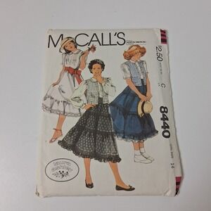 Vintage‎ 1983 McCall's 8440 Laura Ashley Pattern Girl Sz 14 Cottagecore Prairie